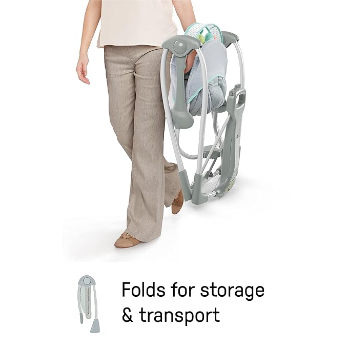 Ingenuity - Swing 'N Go Portable Swing Hugs & Hoots | 0-9 M