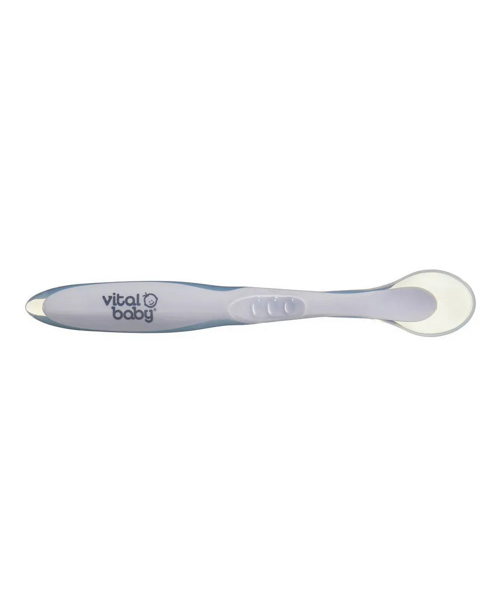 Vital Baby - Nourish Start Weaning Silicone Spoons (2Pk)|Fizz|White 4 Months+