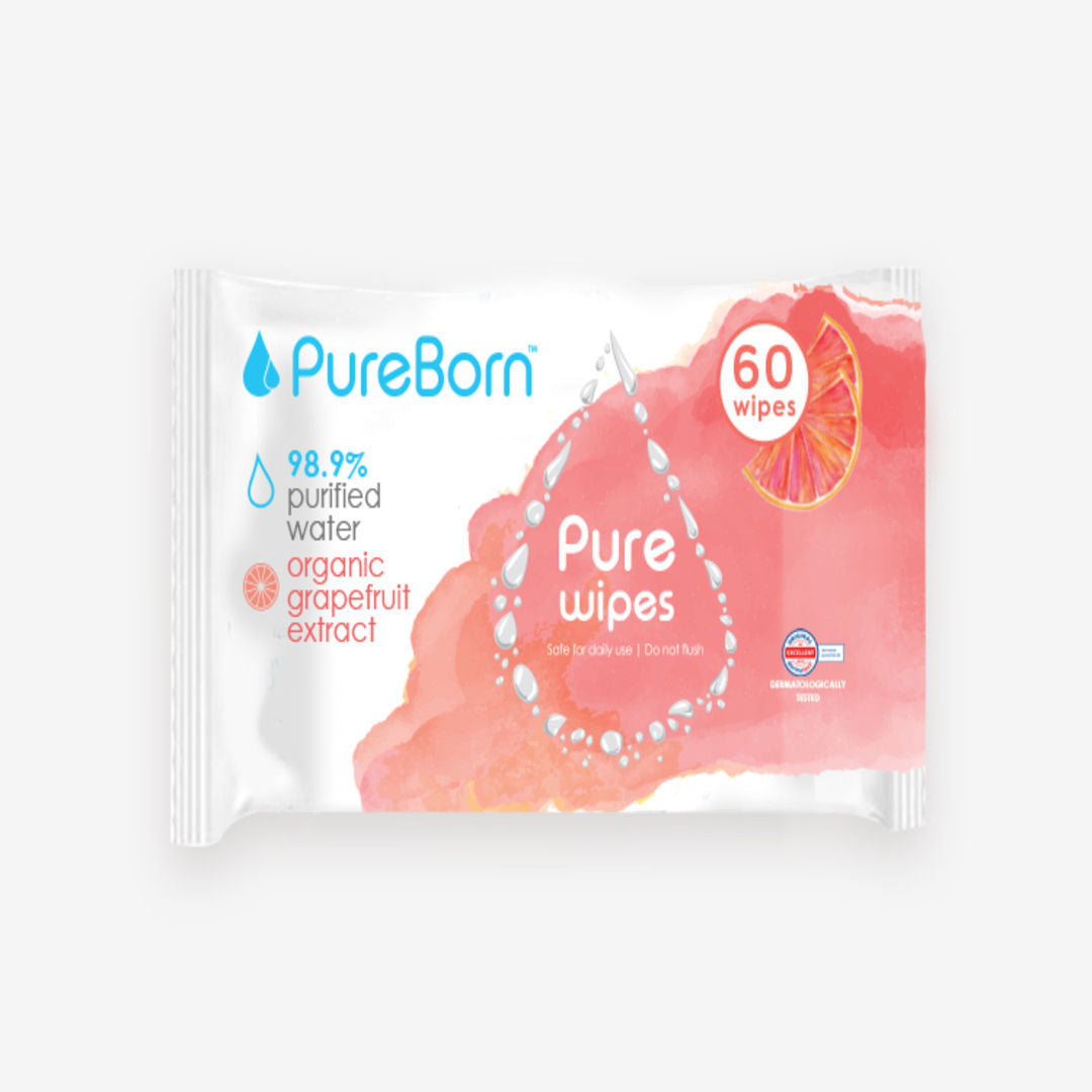 Pureborn - Pure Grapefruit Wipes 60s
