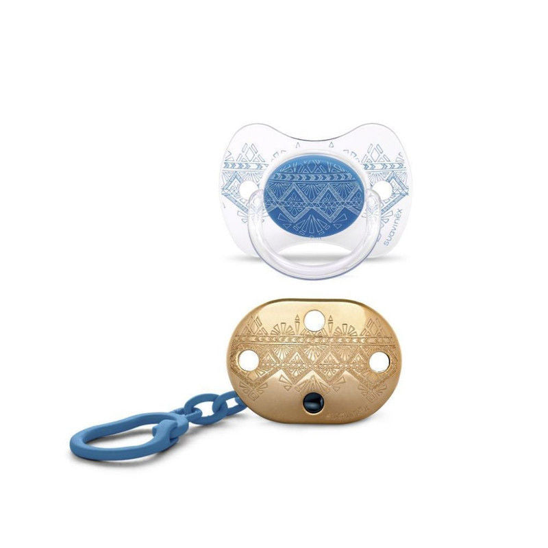 Suavinex - Premium Phy Silicone Soother + Chain | 4 to 18 M