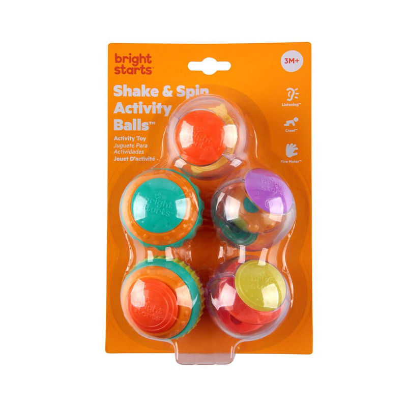 Bright Starts - Shake & Spin Activity Balls Toy | 6M-3Y