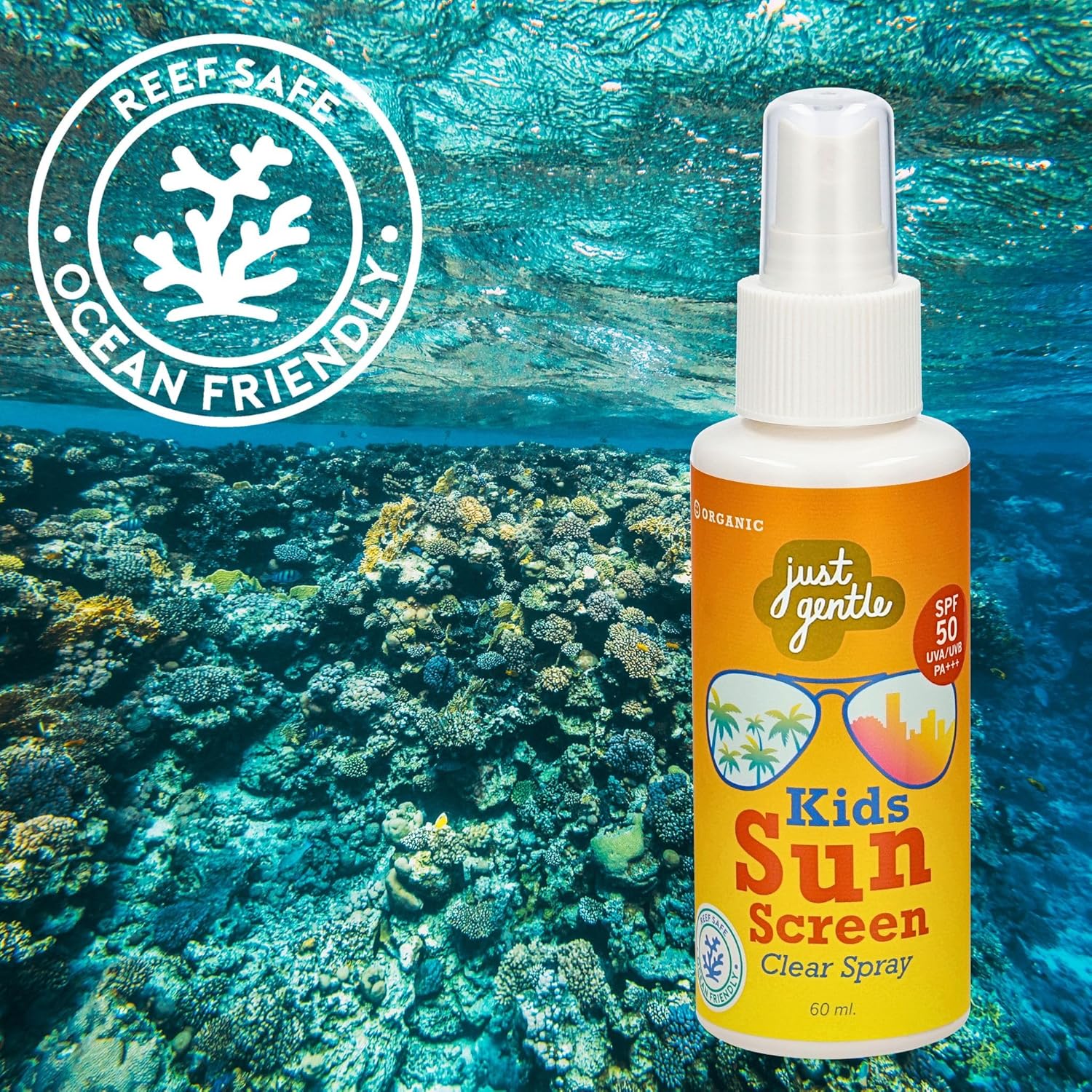 Just Gentle - Kids Sunscreen Clear Spray SPF 50 PA+++ Reef Safe