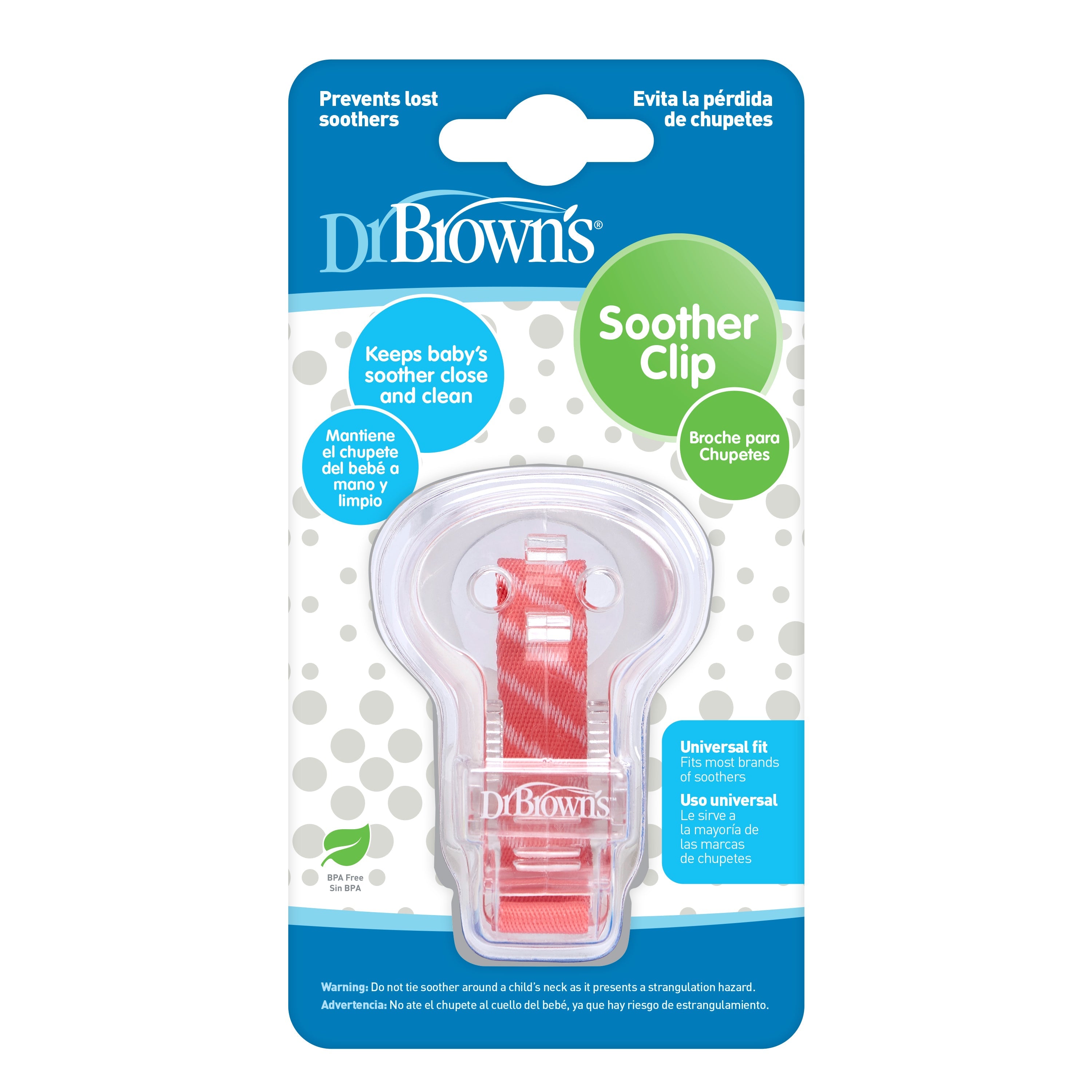 Dr Browns - Pacifier Tether|Clip - Assorted Colors