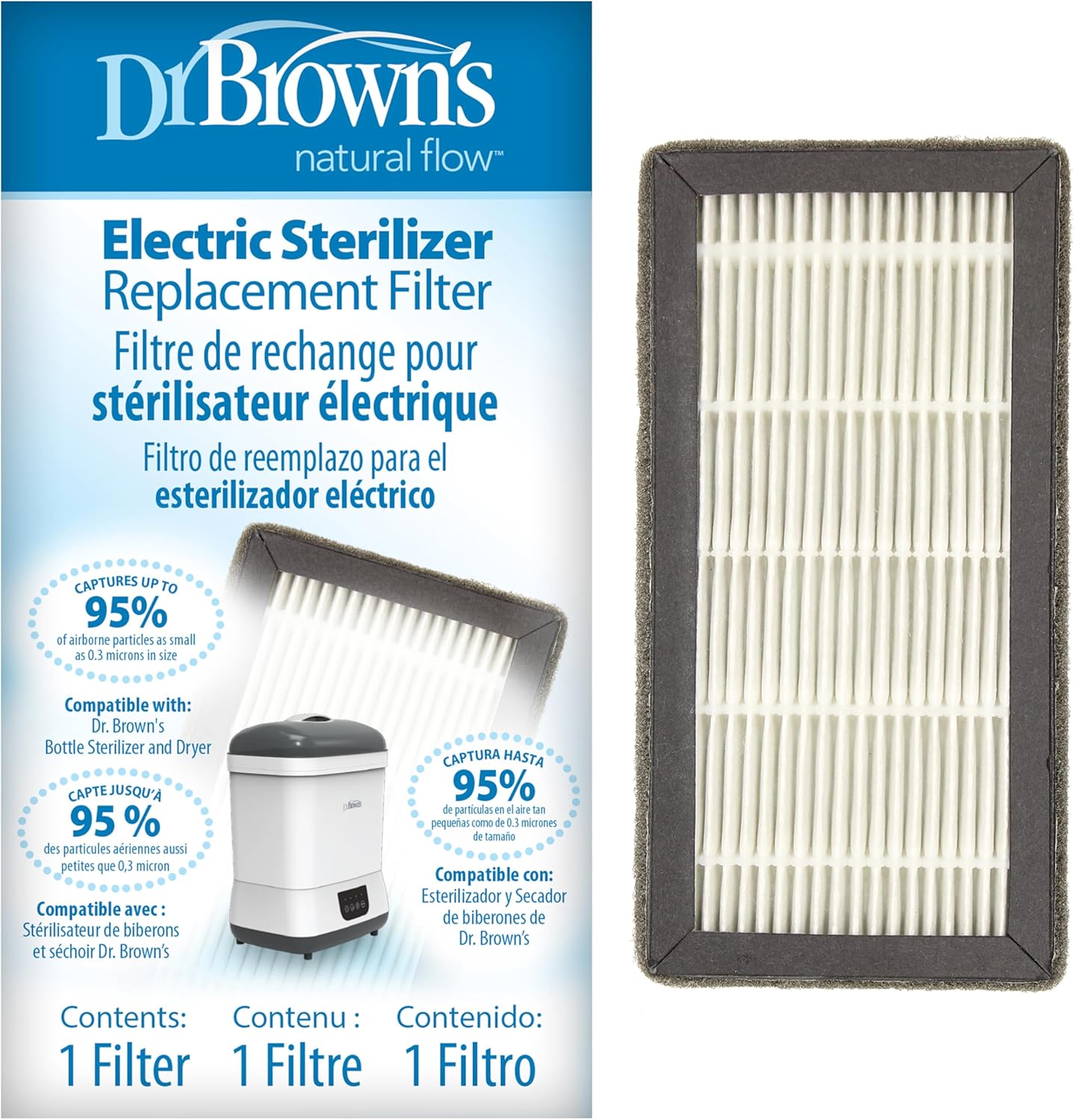 Replacement Air Filter for Sterilizer and Dryer, 1-Pack