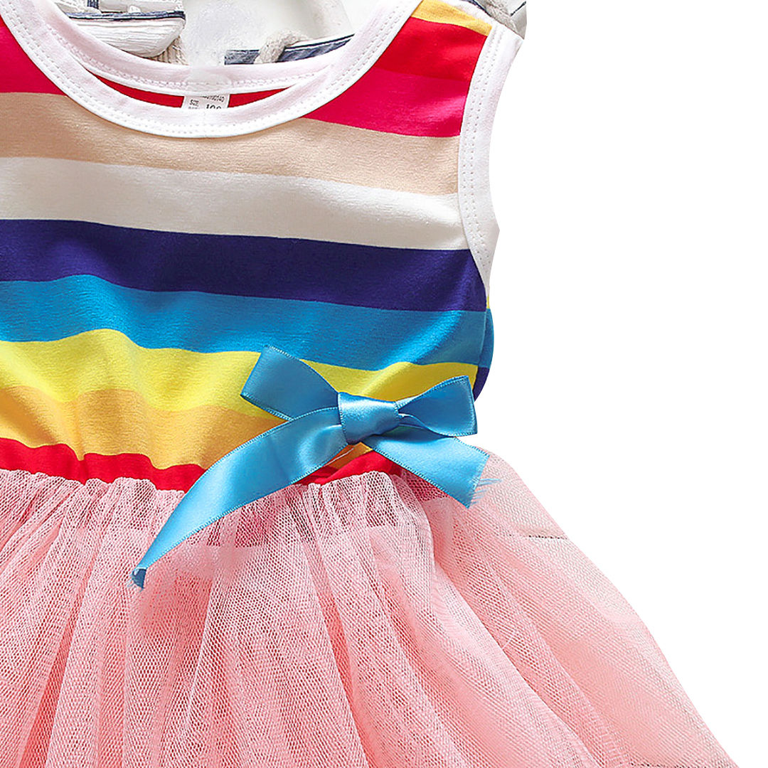 Ministry of Style - White and Pink Party wear Sleeveless Frock