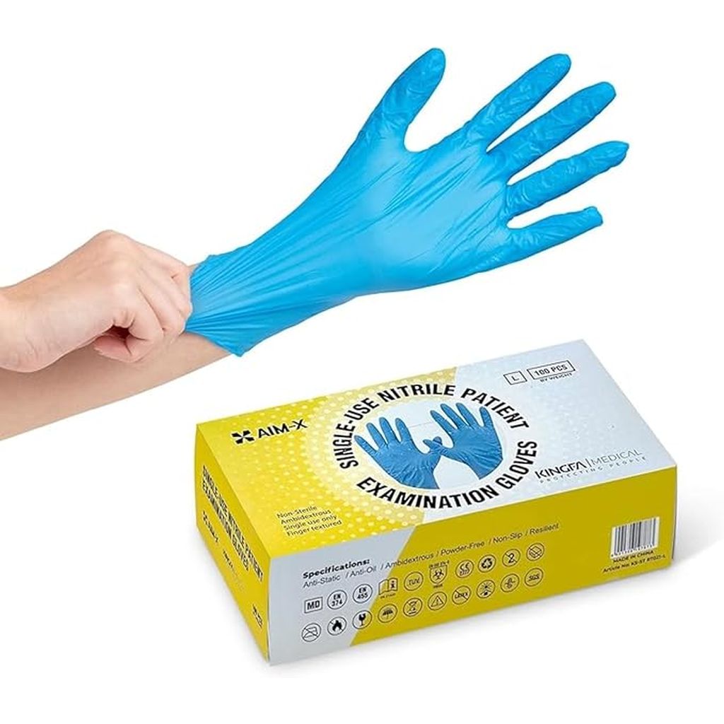 Aim-X Medical Nitrile Powder-Free Examination Gloves - XL
