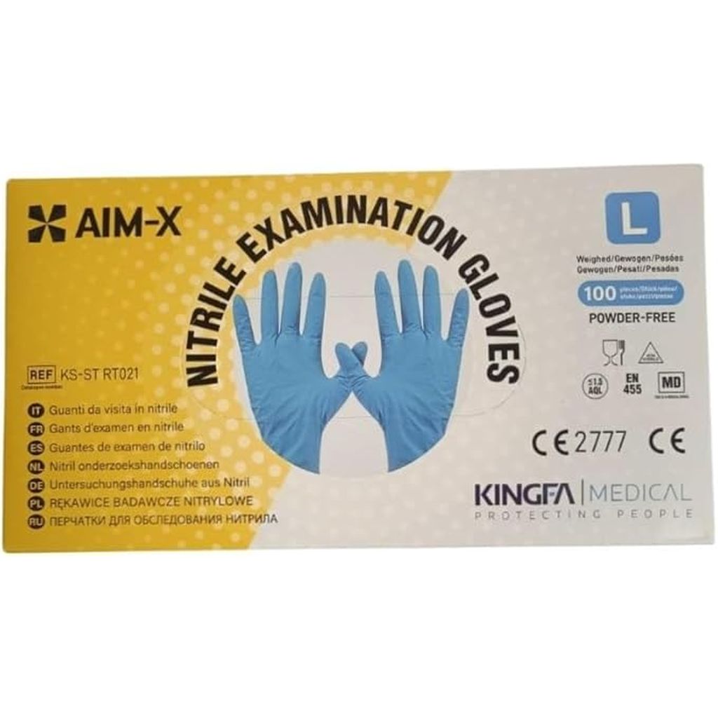 Aim-X Medical Nitrile Powder-Free Examination Gloves - XL