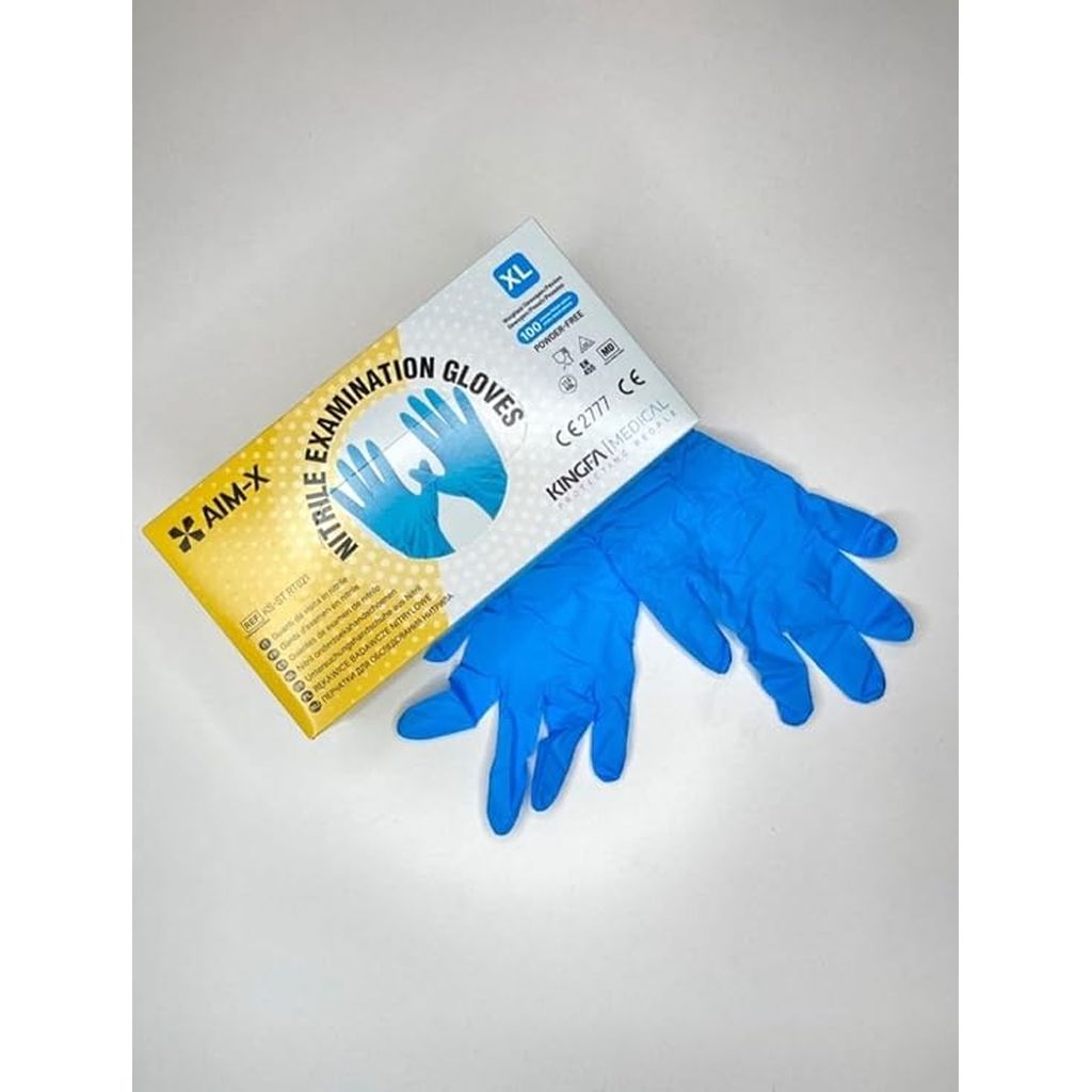 Aim-X Medical Nitrile Powder-Free Examination Gloves - XL