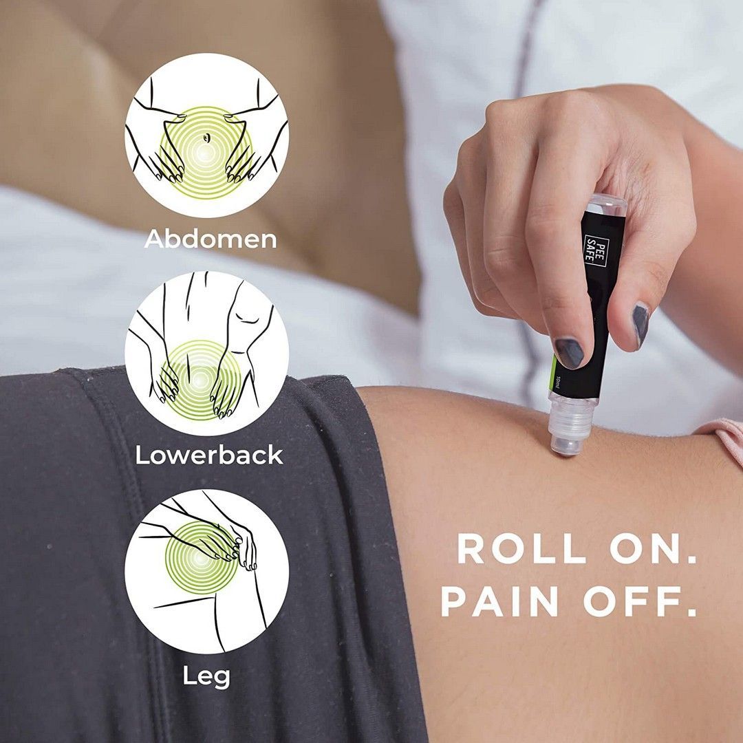 Pee safe - Feminine Cramp Relief Roll On For Period Pain | 10 Ml