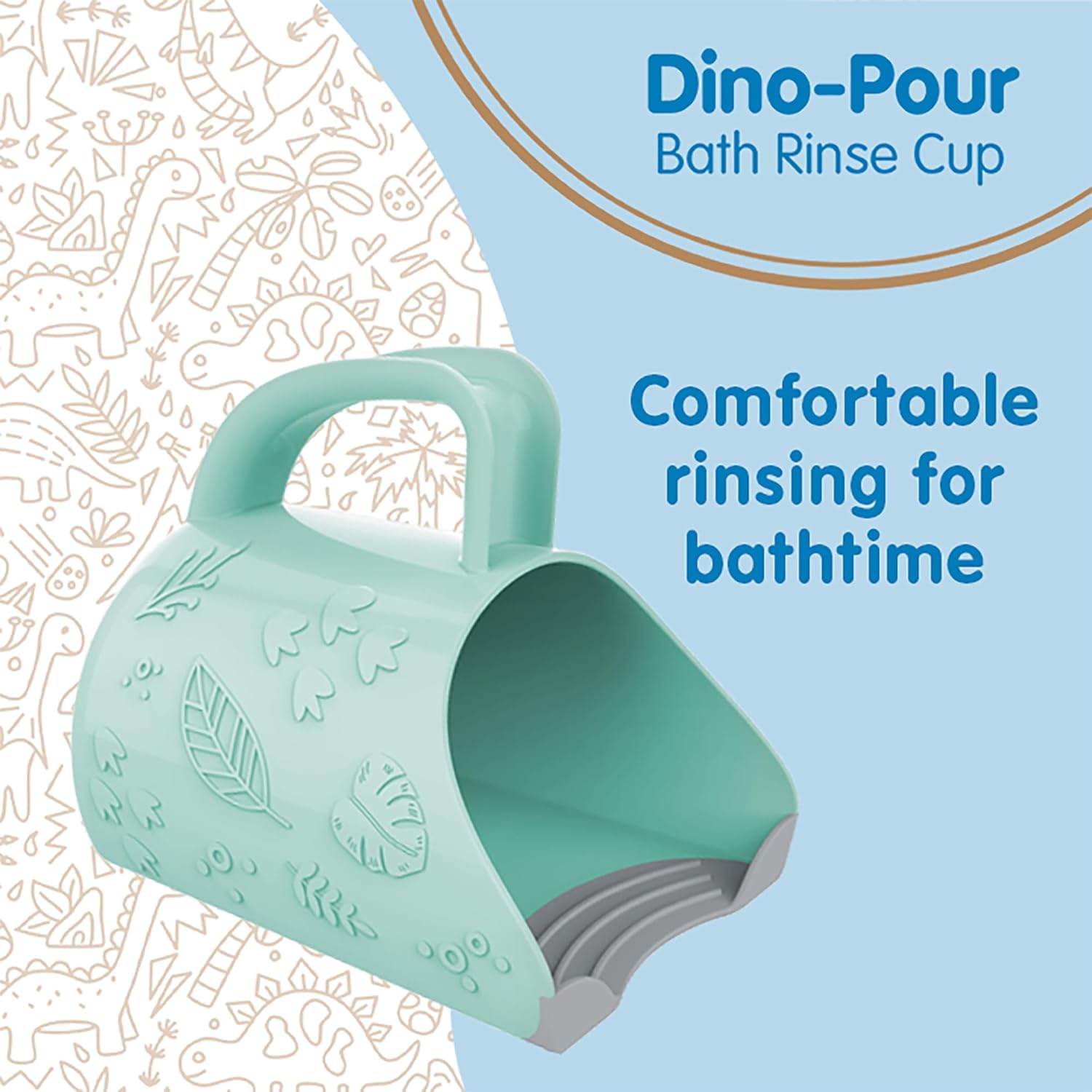 Dino Pour Bath Shampoo Rinse Cup