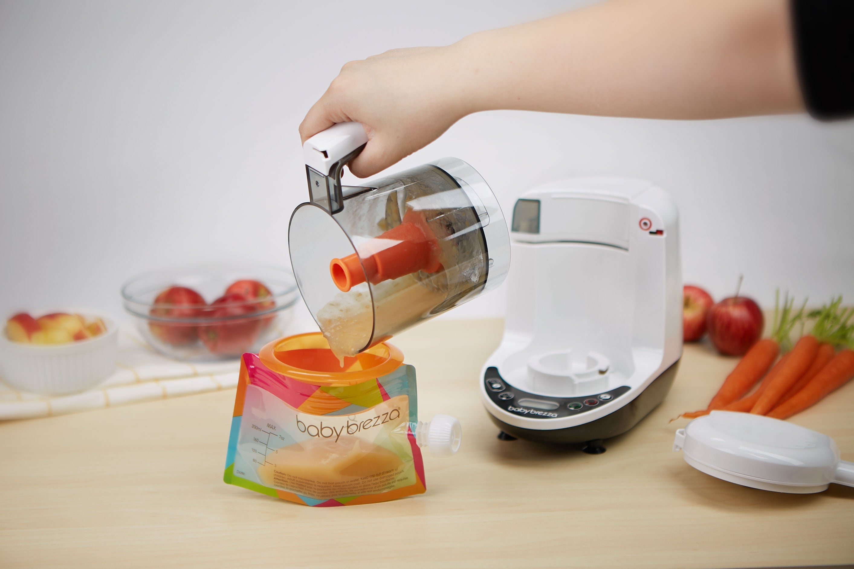 Baby Brezza Food pouch with Funnel - Pack of 10, Multicolor