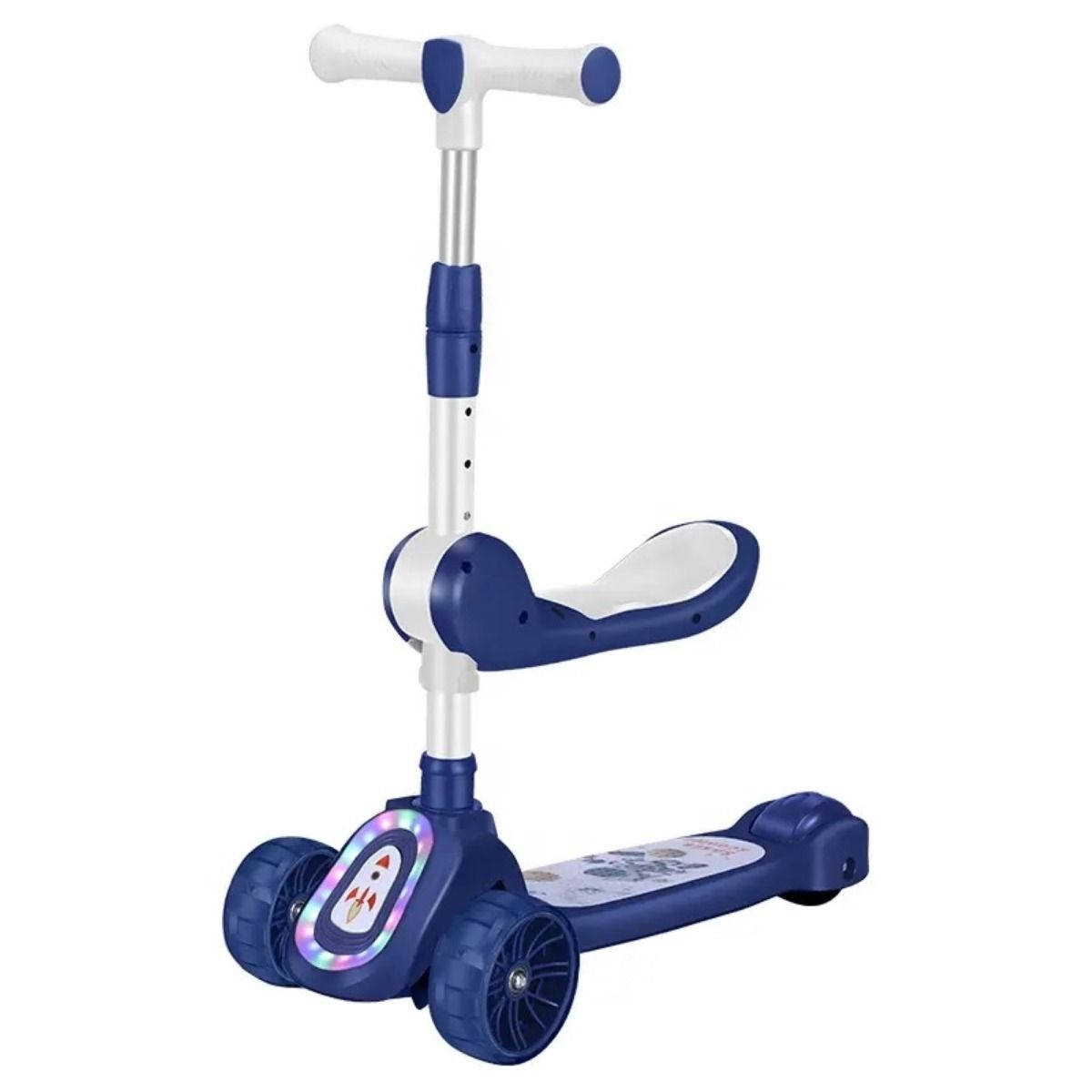 Pikkaboo - Mini Rider Led Light Scooter With Music | Navy