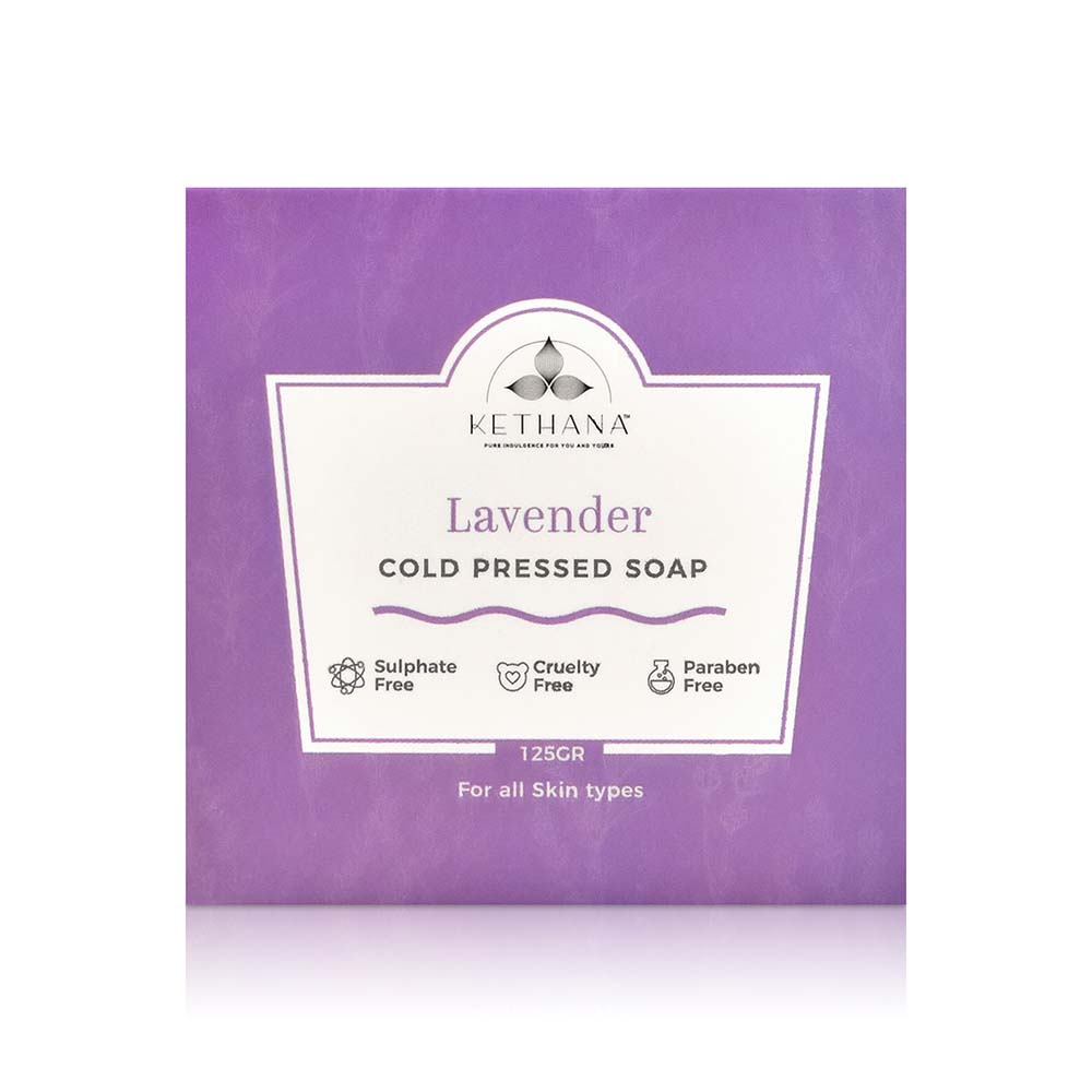 Kethana - Lavender  Soothing Cleansing  Bar |Cold Pressed Soap | 125 gms