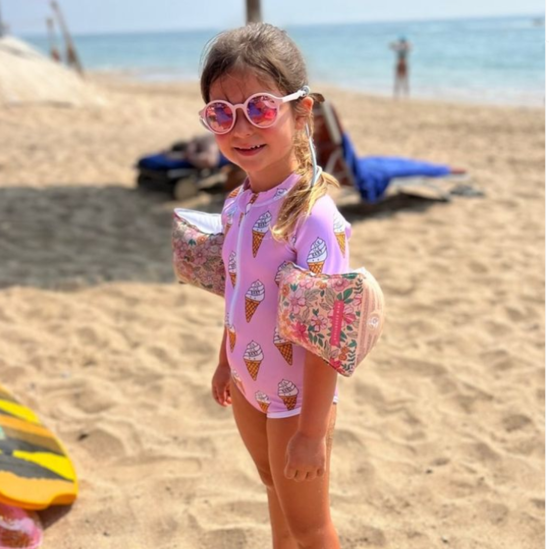 Little Sol+ - Cleo | Baby Pink Mirrored Kids Sunglasses