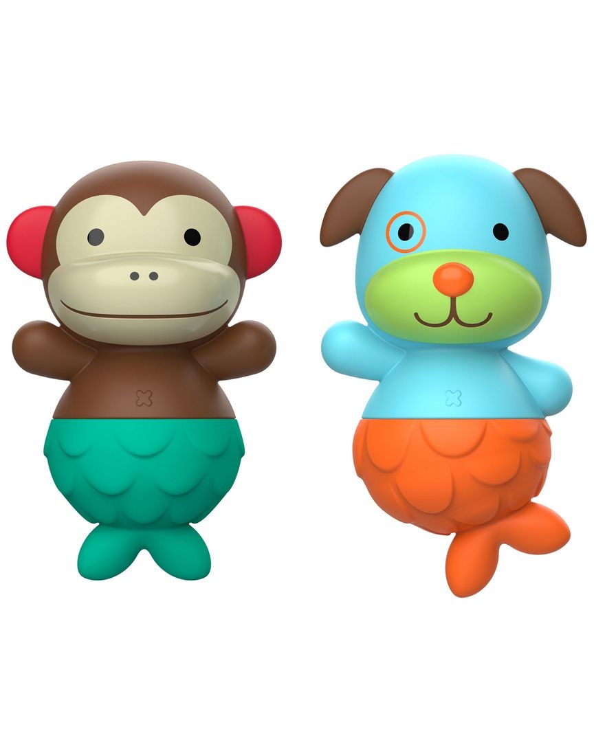 Skip Hop - Zoo Mix & Match Flippers Bath Toy | Monkey & Dog