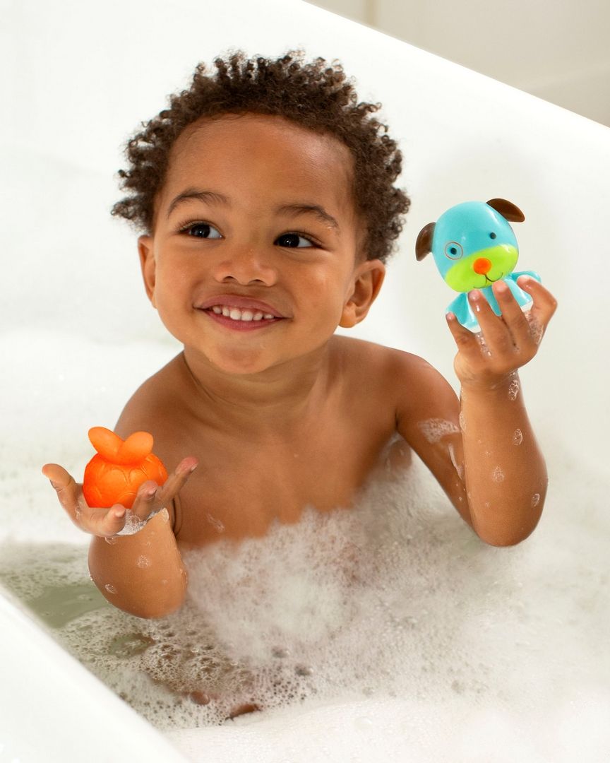 Skip Hop - Zoo Mix & Match Flippers Bath Toy | Monkey & Dog