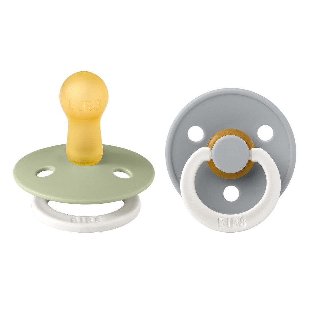 Bibs - Pack of 2 Latex Pacifier | Sage Glow & Cloud Glow | Size 2