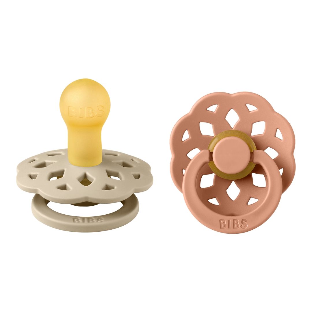 Bibs - Pack of 2 Boheme Latex Pacifier | Vanilla & Peach | Size 1