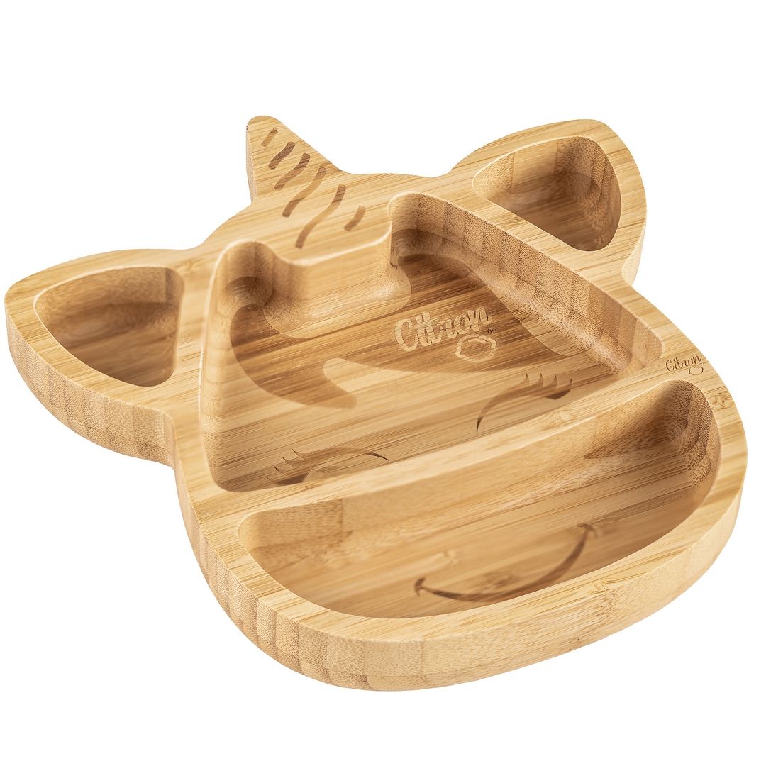 Citron - Organic Bamboo Plate & Spoon | Unicorn Blush Pink