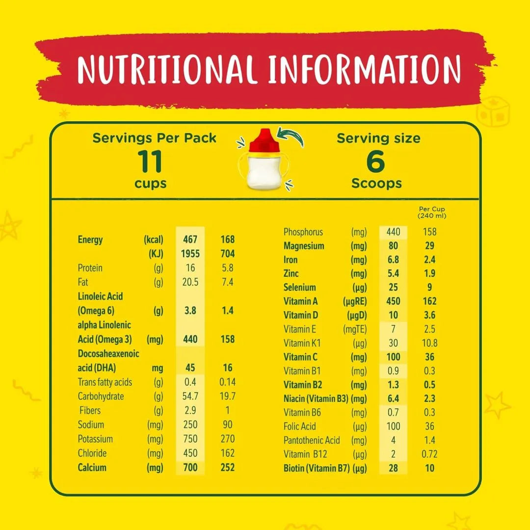 Nestle Nido One Plus Growing Up Formula For Toddlers | 1 - 3 Years | 400G | Red