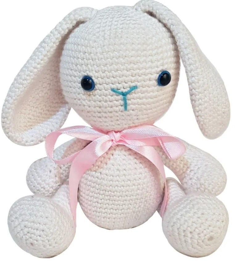 Pikkaboo - Snuggle & Play Soft Crocheted Bunny Set