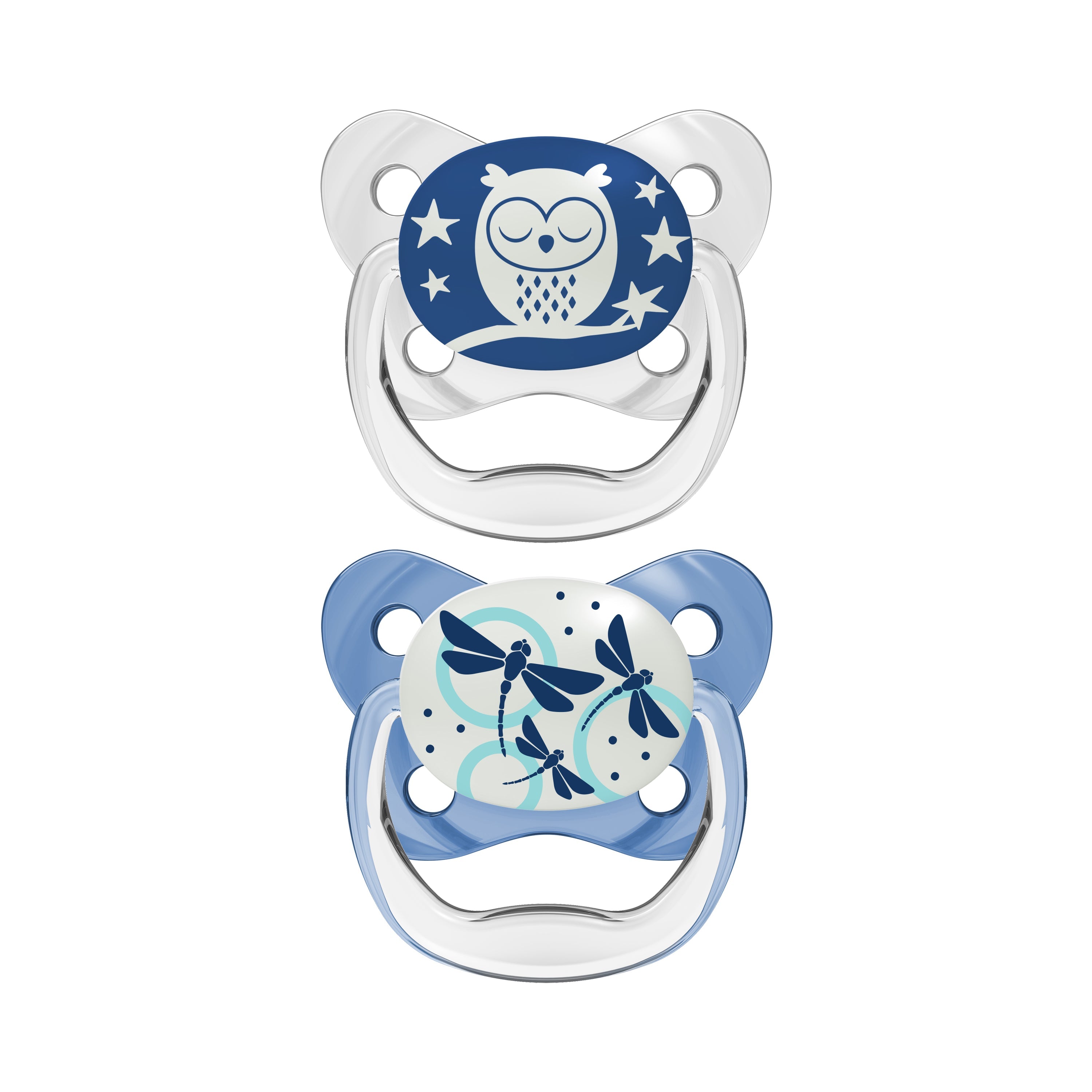 PreVent Glow in the Dark BUTTERFLY SHIELD Pacifier - 2-Pack