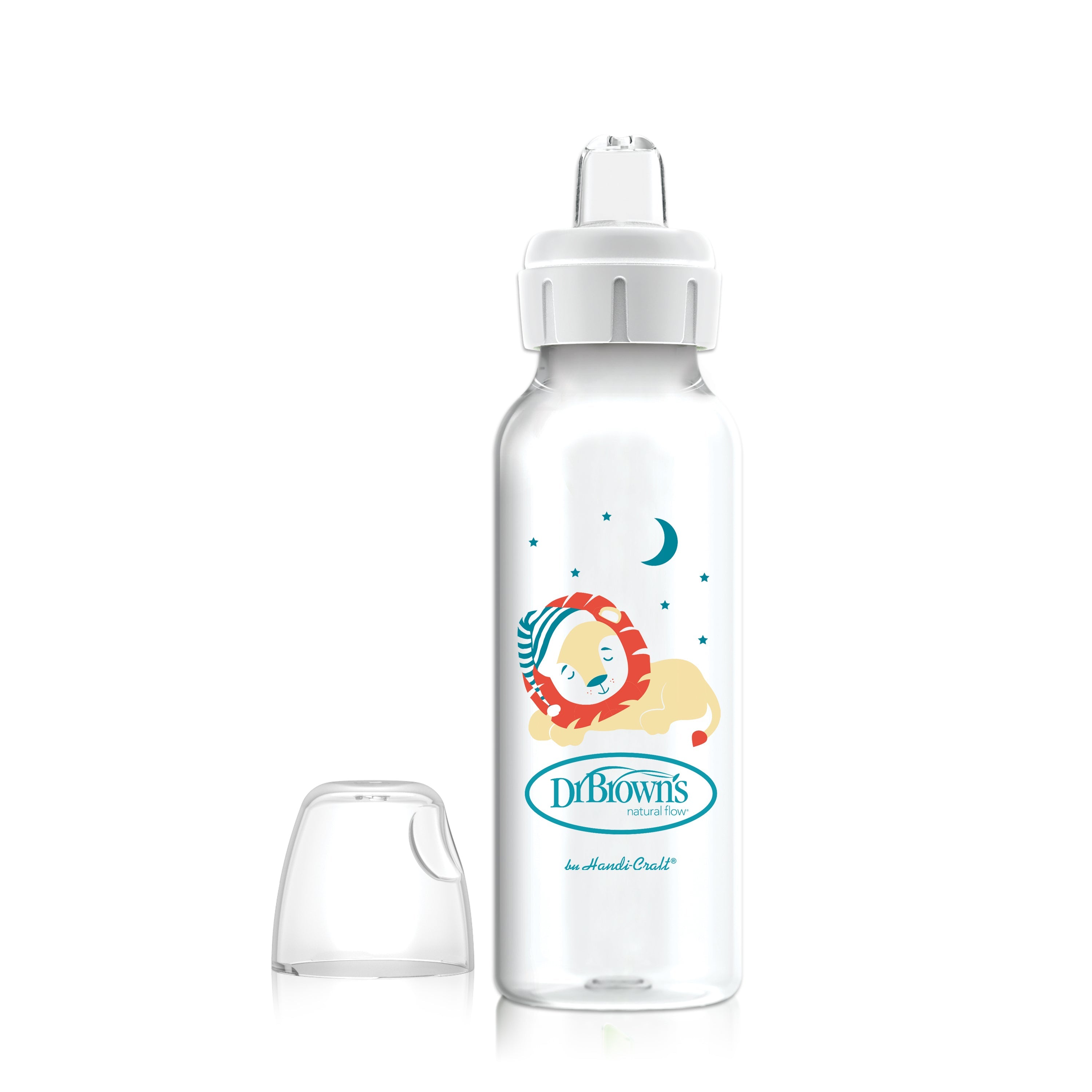 8 oz/250 ml PP Narrow Sippy Spout Bottle, Lion, 1-Pack