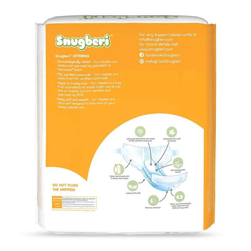 Snugberi Eco Friendly Diapers | Size 3 | Medium | 6 - 9 Kg