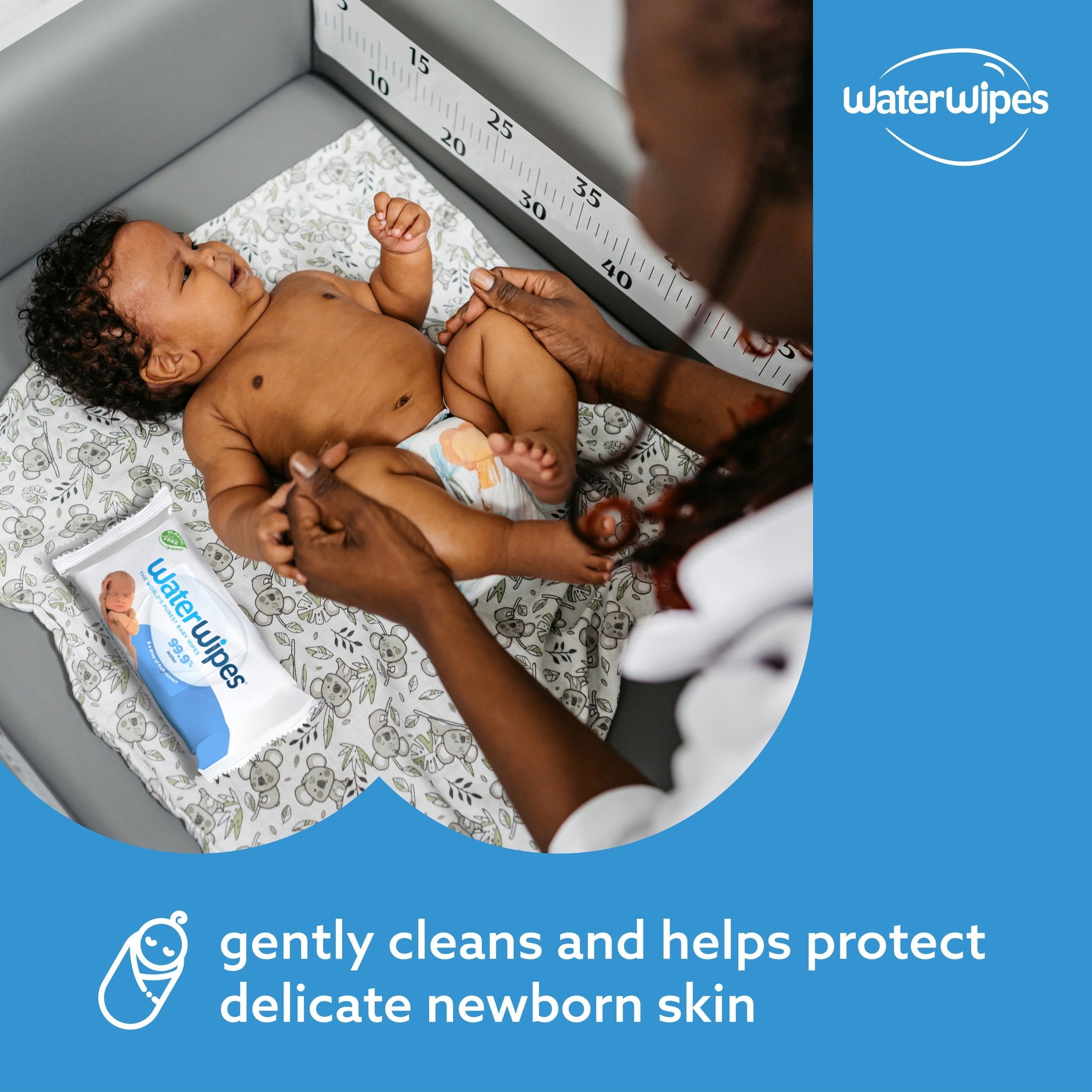 WaterWipes - Original Plastic Free Baby Wipes | 240 wet wipes | 4 packs | 99.9% Water Based Wet Wipes & Unscented for Sensitive Skin