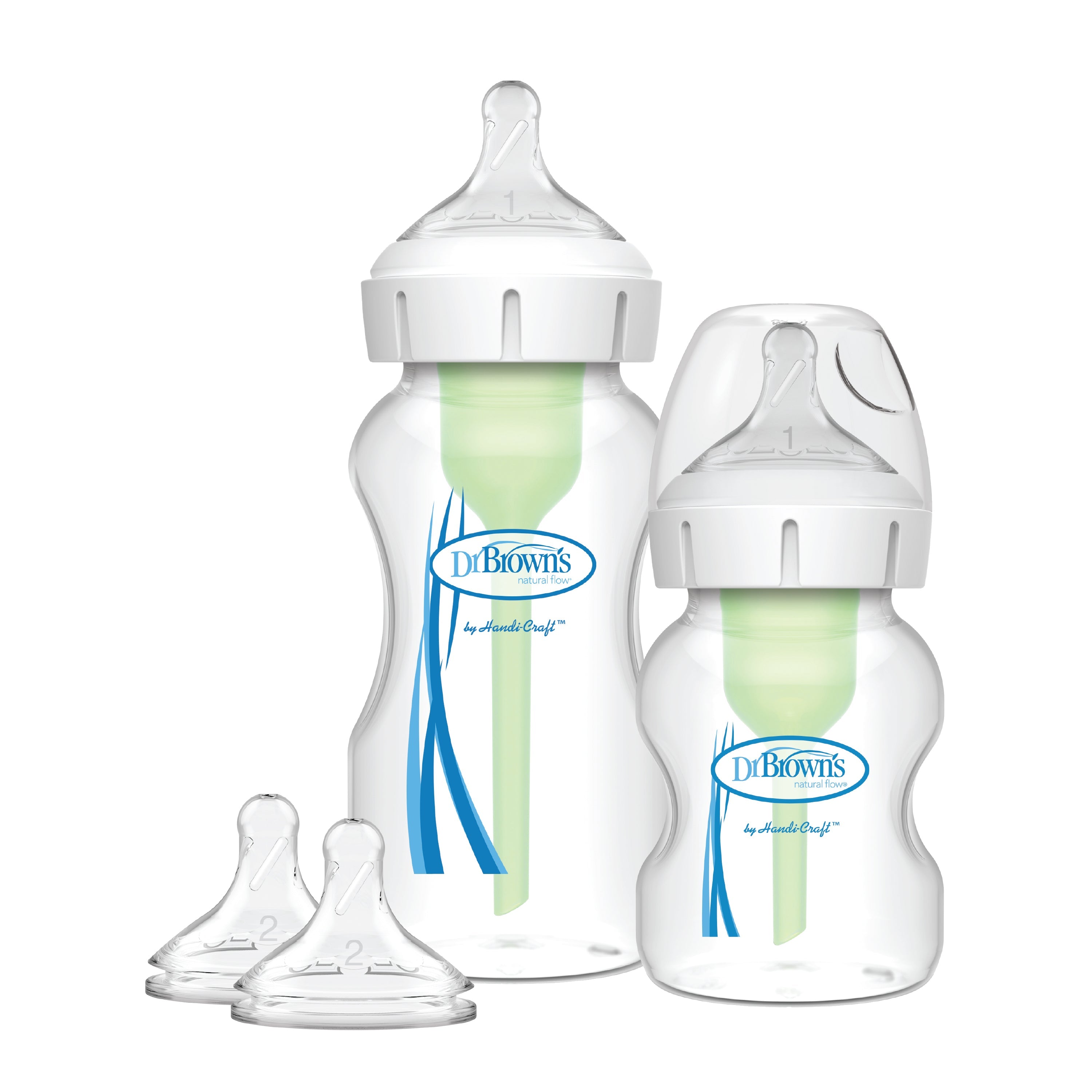 PP W-N Options+ Bottle Sampler Kit (1x270 ml & 1x150 ml bottles, 2xL2 nipples, 1 cleaning brush)