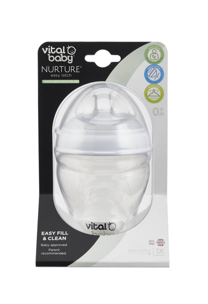Vital Baby - Nurture Breast Feeding Bottles 240Ml (2Pk) |0 Months+